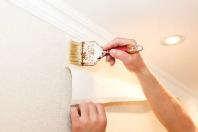 Pose de papier peint à Valfleury — revêtements muraux et toiles de verre